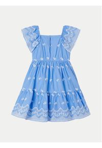 Mayoral Sukienka letnia 3933 Niebieski Regular Fit. Kolor: niebieski. Materiał: bawełna. Sezon: lato #3