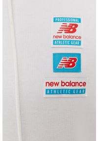 New Balance - Bluza. Kolor: biały. Wzór: nadruk, aplikacja #3
