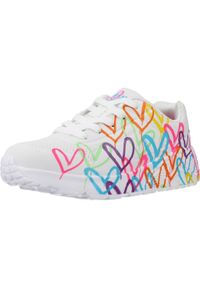 skechers - Buty SKECHERS UNO LITE Biały. Okazja: na co dzień. Kolor: biały, wielokolorowy. Materiał: materiał, syntetyk, tkanina #1