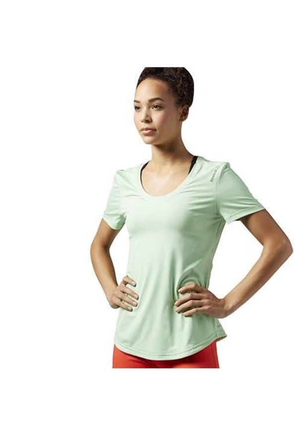 Koszulka sportowa damska Reebok Wor SW Tee. Kolor: zielony. Długość rękawa: krótki rękaw. Długość: krótkie