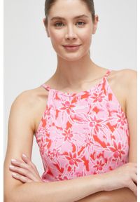 adidas Originals sukienka kolor różowy mini dopasowana. Kolor: różowy. Materiał: dzianina. Długość rękawa: na ramiączkach. Typ sukienki: dopasowane. Styl: klasyczny. Długość: mini #4