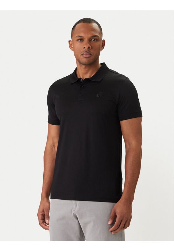 Karl Lagerfeld - KARL LAGERFELD Polo 745000 562200 Czarny Regular Fit. Typ kołnierza: polo. Kolor: czarny. Materiał: bawełna