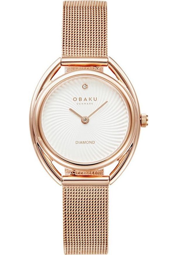 Zegarek OBAKU Zegarek damski Obaku Denmark V286LXVIMV różowe złoto. Kolor: złoty, wielokolorowy, różowy