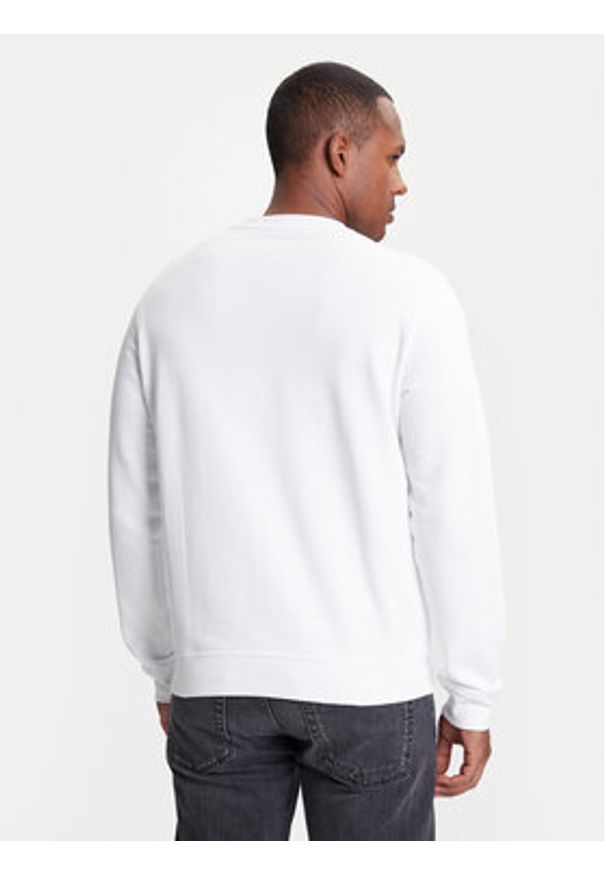 Karl Lagerfeld - KARL LAGERFELD Bluza 705091 553917 Biały Regular Fit. Typ kołnierza: dekolt w karo. Kolor: biały. Materiał: bawełna