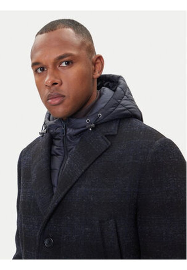 Geox Płaszcz zimowy Claudio M5615A T3289 F0388 Granatowy Regular Fit. Kolor: niebieski. Materiał: syntetyk. Sezon: zima