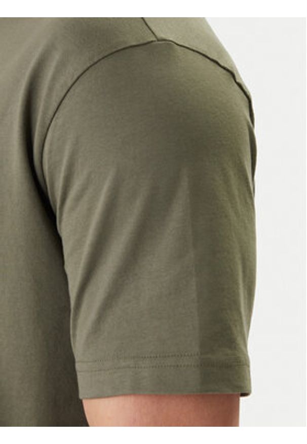 BOSS T-Shirt Ts_Join Logo 50553648 Khaki Regular Fit. Kolor: brązowy. Materiał: bawełna