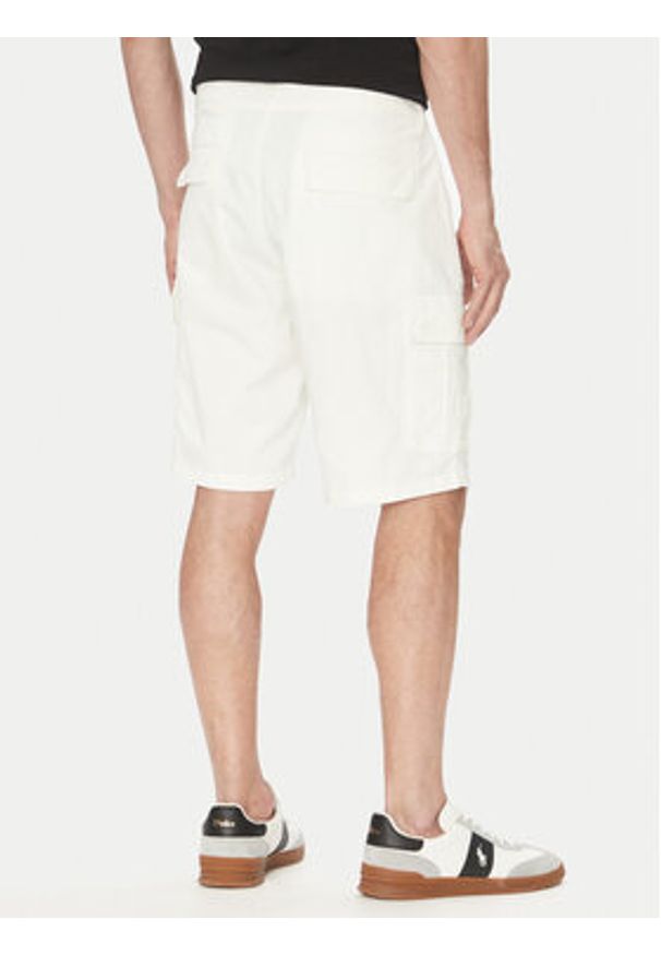 La Martina Szorty materiałowe MAB002 TW536 Biały Regular Fit. Kolor: biały. Materiał: bawełna