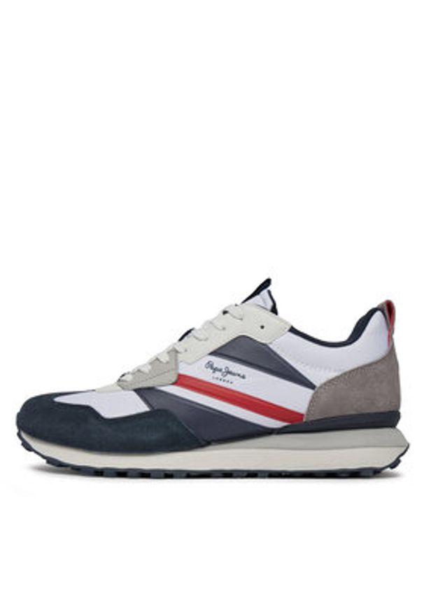Pepe Jeans Sneakersy Foster Heat M PMS60012 Granatowy. Kolor: niebieski. Materiał: skóra