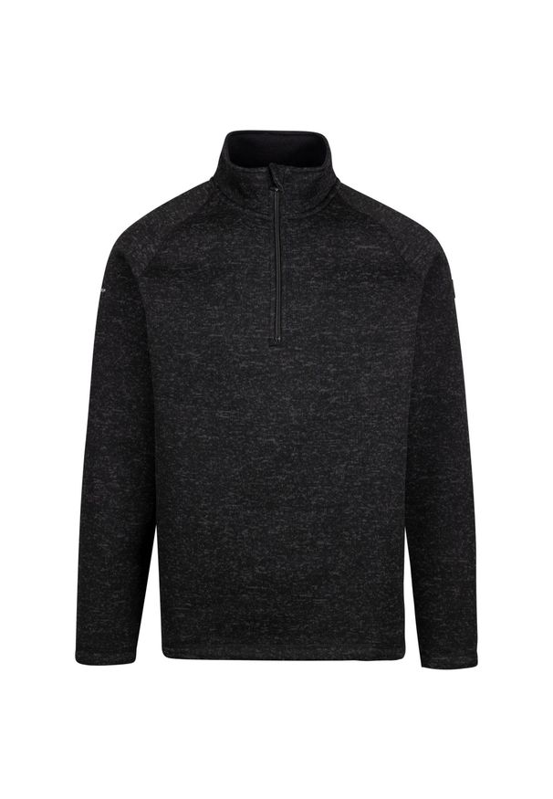 TRESPASS - Bluza Męska Corsham Marl Half Zip Fleece Top. Kolor: czarny. Sezon: zima. Styl: sportowy. Sport: turystyka piesza