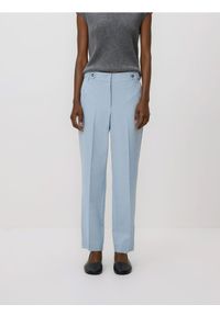 Reserved - Spodnie w kant - jasnoniebieski. Kolor: niebieski. Materiał: tkanina, wiskoza #1