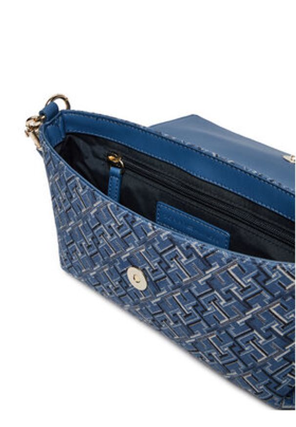TOMMY HILFIGER - Tommy Hilfiger Torebka Distinct Shoulder Bag Mono AW0AW16794 Niebieski. Kolor: niebieski
