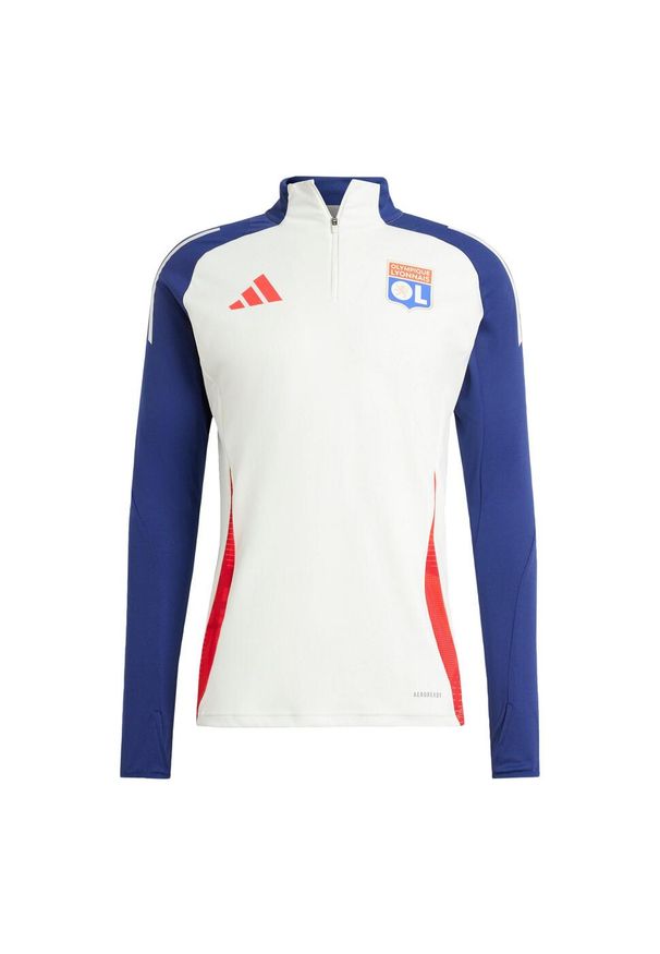 Adidas - Bluza Olympique Lyonnais Tiro 24 Training. Kolor: biały, czerwony, niebieski, wielokolorowy. Materiał: materiał