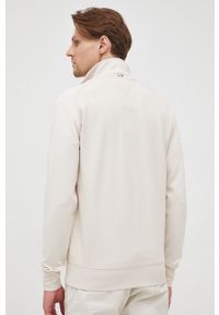 TOMMY HILFIGER - Tommy Hilfiger bluza męska kolor beżowy gładka. Okazja: na co dzień. Kolor: beżowy. Materiał: materiał. Długość rękawa: raglanowy rękaw. Wzór: gładki. Styl: casual