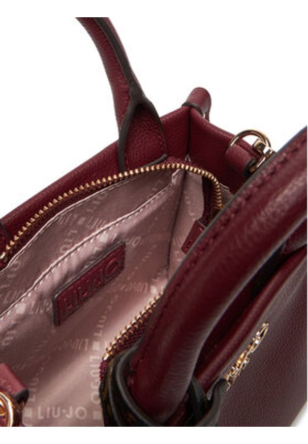 Liu Jo Torebka Esc XS Tote AF5102 E0058 Bordowy. Kolor: czerwony. Materiał: skórzane