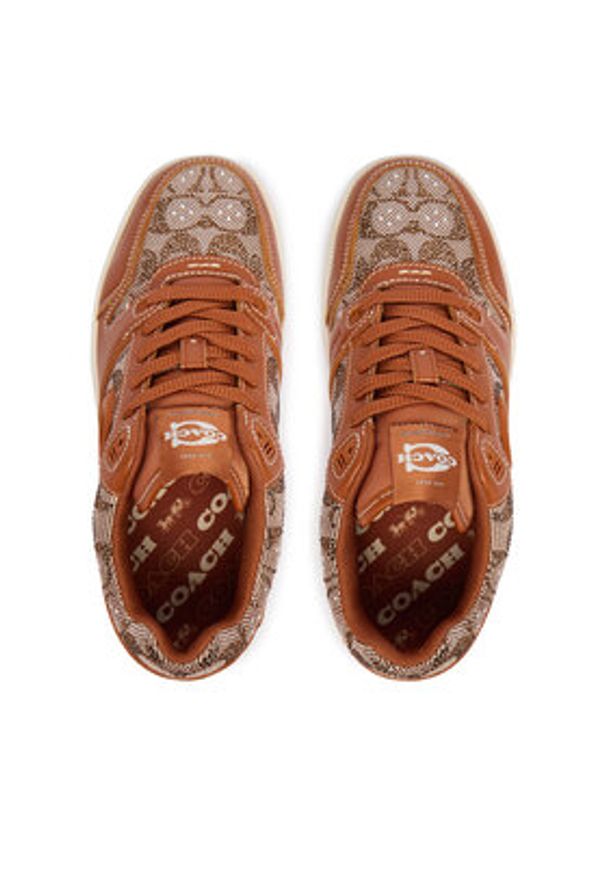 Coach Sneakersy CDE26 Brązowy. Kolor: brązowy. Materiał: skóra