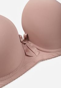 Renee - Jasnofioletowy Biustonosz o Gładkim Wykończeniu z Kokardką Phiphise. Kolor: fioletowy. Wzór: gładki #5