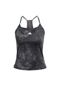 Adidas - Top Train Essentials AOP Flower Tie-Dye Tank. Kolor: brązowy, szary, wielokolorowy. Materiał: materiał