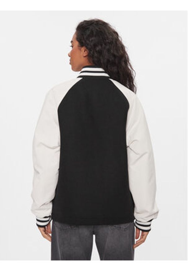 Tommy Jeans Kurtka bomber Cord Mix Letterman DW0DW16592 Czarny Regular Fit. Kolor: czarny. Materiał: syntetyk