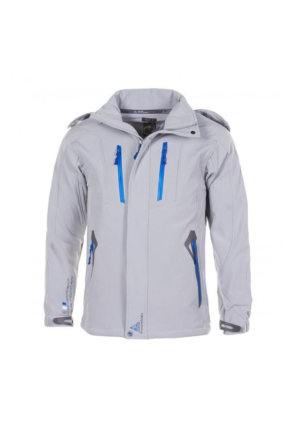 PEAK MOUNTAIN - Dziecięca kurtka softshellowa Peak Mountain Ecilo. Kolor: szary. Sezon: zima. Sport: narciarstwo