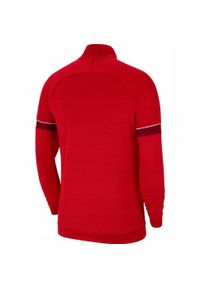 Nike - Męska Kurtka Dresowa Academy 21 DriFIT. Kolor: czerwony. Materiał: dresówka