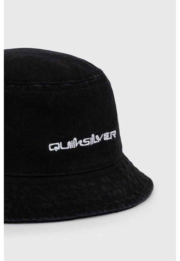 Quiksilver Kapelusz kolor czarny bawełniany. Kolor: czarny. Materiał: bawełna