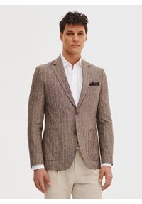 Pako Lorente - PAKO LORENTE - Marynarka męska z lnem w prążek. Materiał: len. Wzór: prążki. Sezon: wiosna #1