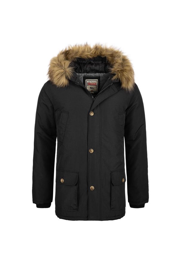 Kurtka zimowa Lonsdale Streetlam. Kolor: czarny. Materiał: puch. Sezon: zima. Sport: turystyka piesza