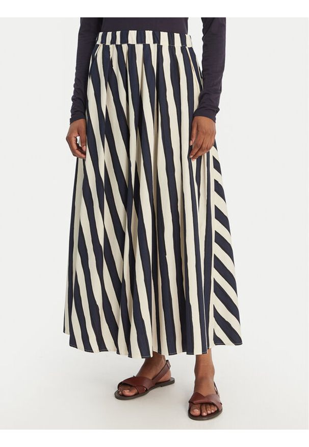 Weekend Max Mara Spódnica midi Duomo 2615101022 Granatowy Regular Fit. Kolor: niebieski. Materiał: bawełna