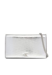 Calvin Klein Torebka Ck Metallic Wallet On Chain LV04F3320G Srebrny. Kolor: srebrny. Materiał: skórzane #1