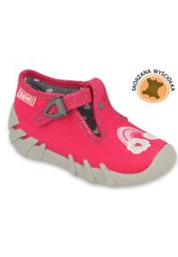 Befado obuwie dziecięce 110P434 różowe. Kolor: różowy. Materiał: tkanina, bawełna