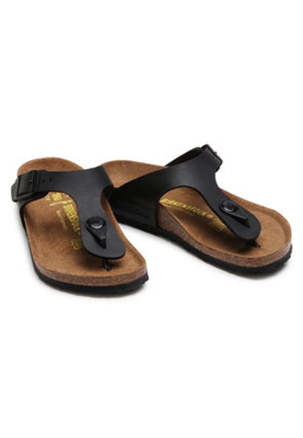 Birkenstock Japonki Gizeh Kinder 846143 Czarny. Kolor: czarny. Materiał: skóra