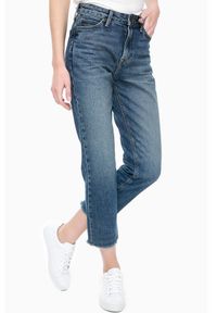 Lee - LEE MOM STRAIGHT DAMSKIE SPODNIE JEANSOWE JEANSY BLUE AUTHENTIC L32IRDUB 112107619