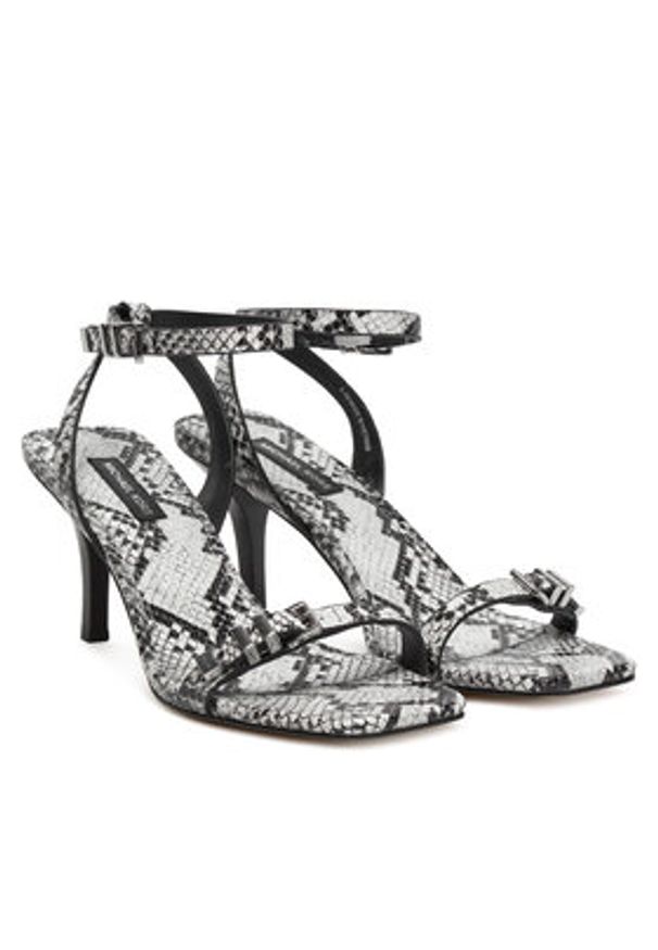MICHAEL Michael Kors Sandały Darrington 40S5DTMS1E Szary. Kolor: szary. Materiał: skóra