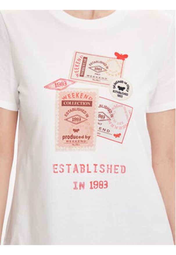 Weekend Max Mara T-Shirt Ara 2525976041 Biały Regular Fit. Kolor: biały. Materiał: bawełna