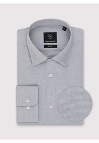 Pako Lorente - PAKO LORENTE – Gładka koszula męska w kolorze szarym. Kolor: szary, beżowy, niebieski, wielokolorowy. Materiał: bawełna. Długość rękawa: długi rękaw. Długość: długie. Wzór: gładki #4