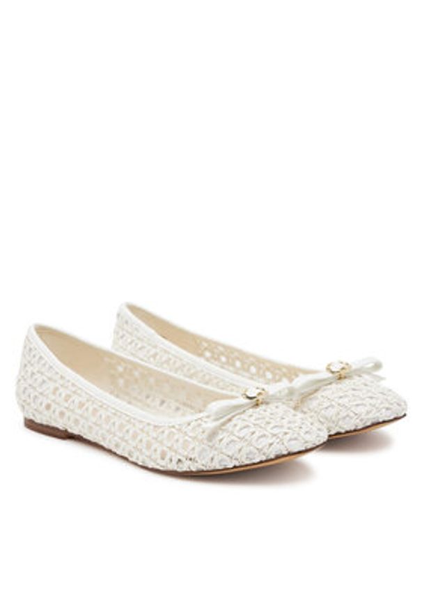 TwinSet - TWINSET Baleriny 251TGT030 Biały. Kolor: biały. Materiał: skóra