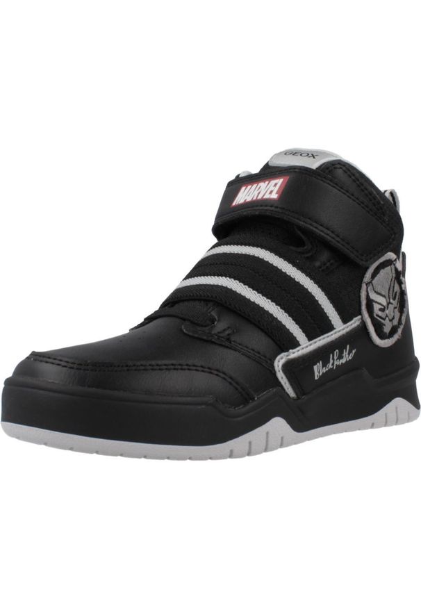 Geox - Buty GEOX J PERTH Czarny. Kolor: czarny. Materiał: syntetyk, tkanina. Sport: turystyka piesza