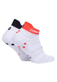 Compressport Skarpety Niskie Unisex Pro Racing Socks v4.0 Ultralight Run Low XU00051B Biały. Kolor: biały. Materiał: poliamid, materiał. Sport: bieganie