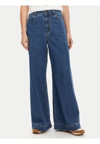 Weekend Max Mara Jeansy Vega 2525186061 Granatowy Wide Leg. Kolor: niebieski