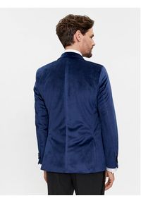 Karl Lagerfeld - KARL LAGERFELD Marynarka 155270 541009 Granatowy Slim Fit. Typ kołnierza: dekolt w karo. Kolor: niebieski. Materiał: syntetyk #6
