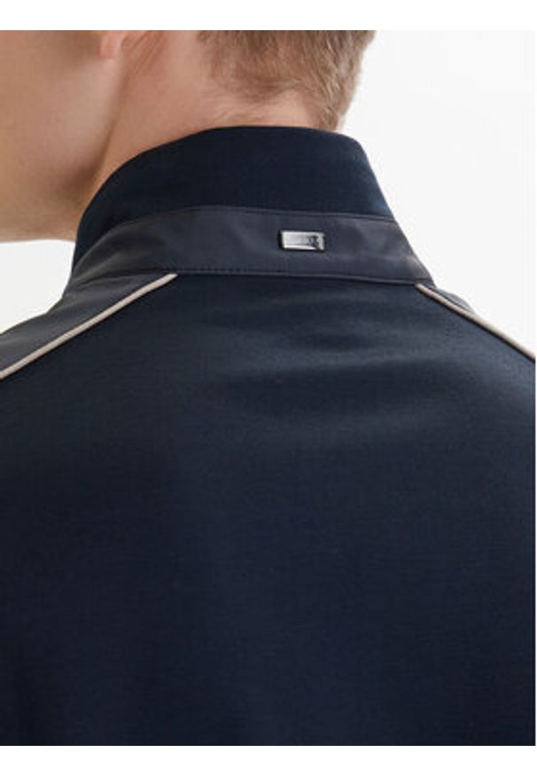 Bugatti Sweter 8550-15123E Granatowy Regular Fit. Kolor: niebieski. Materiał: wiskoza