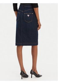 Guess Spódnica jeansowa W6RD0U D6881 Granatowy Regular Fit. Kolor: niebieski. Materiał: bawełna, jeans #4