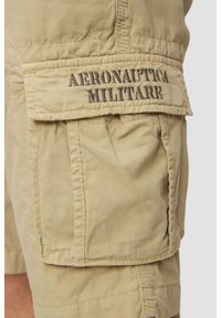 Aeronautica Militare - AERONAUTICA MILITARE Beżowe spodenki Bermudy. Kolor: beżowy