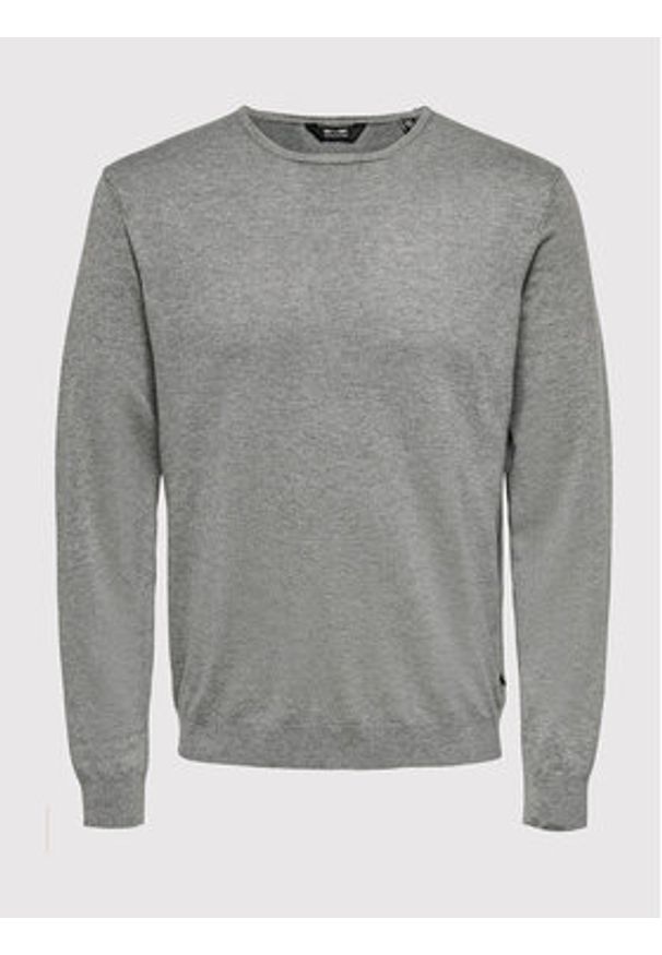 Only & Sons Sweter Wyler 22020088 Szary Regular Fit. Kolor: szary. Materiał: wiskoza