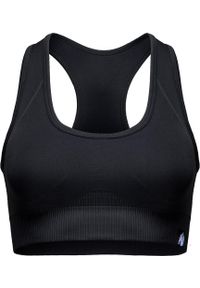 GORILLA WEAR - Yava Bezszwowe Biustonosz sportowy - Czarny. Kolor: czarny. Sport: fitness