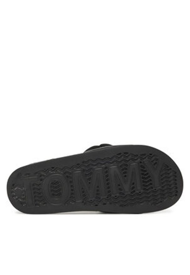 Tommy Jeans Klapki Tjw Braided Slide EN0EN02764 Czarny. Kolor: czarny. Materiał: materiał