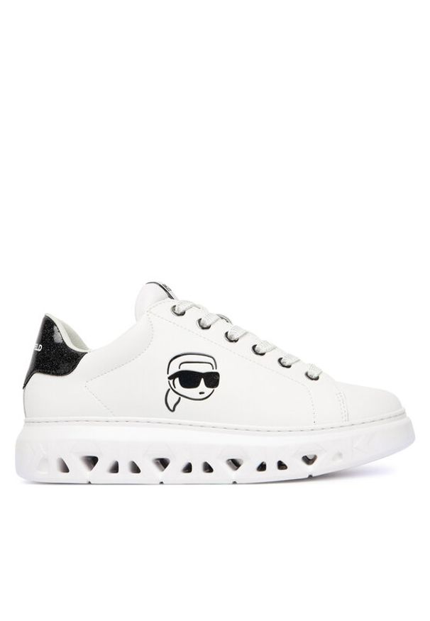 Karl Lagerfeld - KARL LAGERFELD Sneakersy KL64525 Biały. Kolor: biały. Materiał: skóra