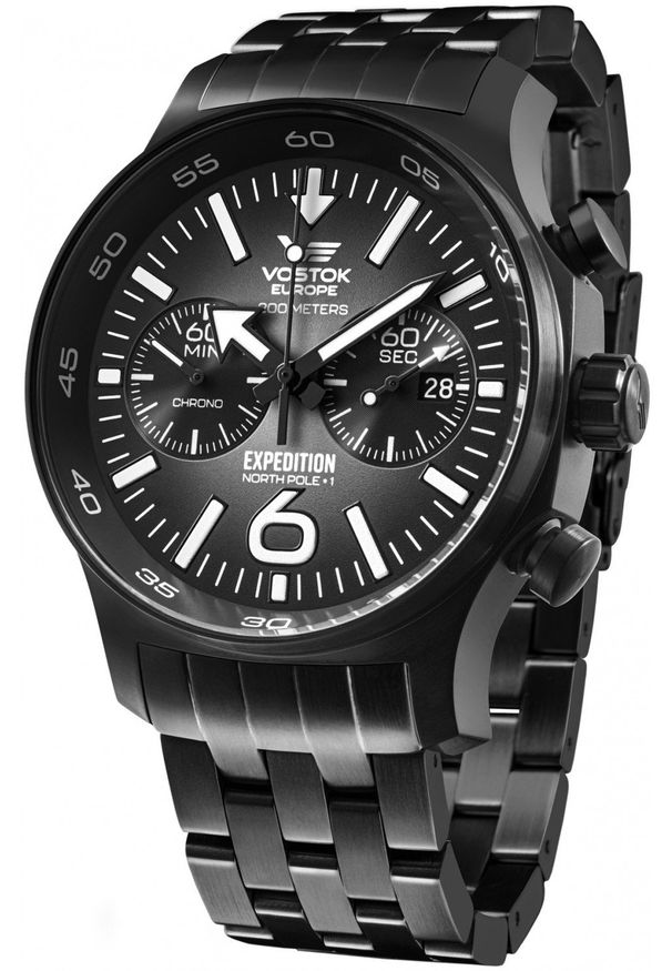 Zegarek męski Vostok Europe 6S21-595C643B czarny. Kolor: czarny