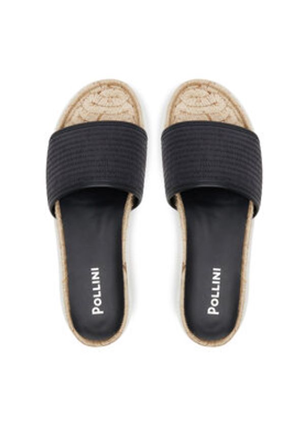 Pollini Espadryle SA28295G0MTN100A Czarny. Kolor: czarny