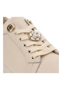 Beżowe Sneakersy Artiker Sportowe Obuwie Damskie Na Platformie. Zapięcie: sznurówki. Kolor: beżowy. Szerokość cholewki: normalna. Sezon: lato. Obcas: na platformie #2